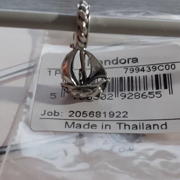 Authentic *Retired* Sterling Silver Sail Boat Dangle799439C00 - Picture 4 of 11